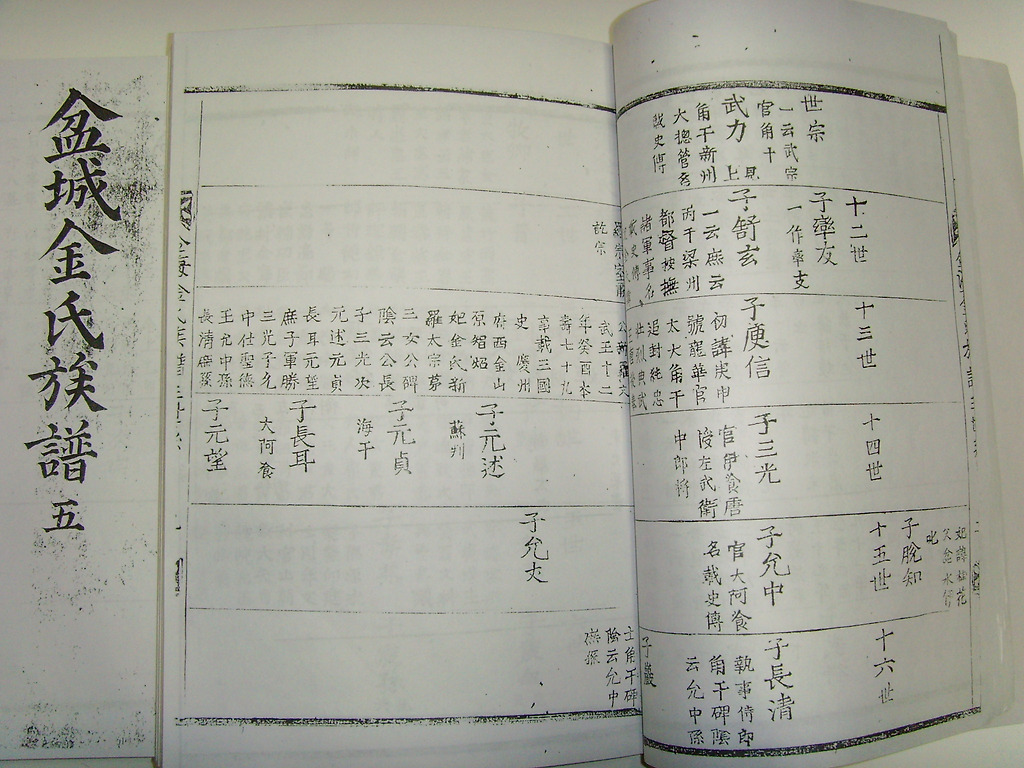 김씨족보 이미지